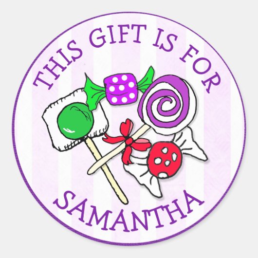 Dieses Geschenk ist für (Name hinzufügen) Geschenk Runder Aufkleber (Vorderseite)