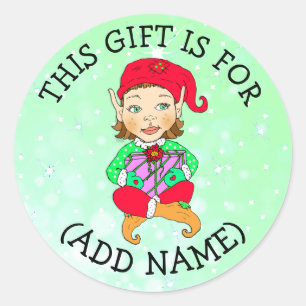 Dieses Geschenk ist für (Name hinzufügen) Geschenk Runder Aufkleber