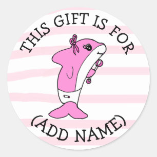 Dieses Geschenk ist für (Name hinzufügen) Geschenk Runder Aufkleber