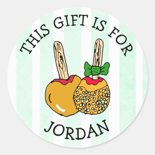 Dieses Geschenk ist für (Name hinzufügen) Geschenk Runder Aufkleber (Vorderseite)