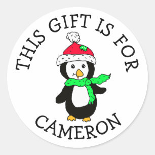Dieses Geschenk ist für Namensumbauniedliches Runder Aufkleber