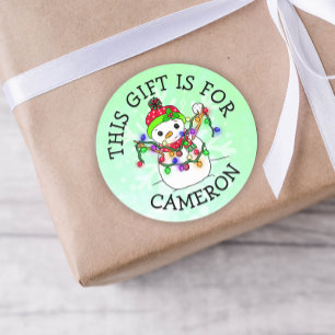 Dieses Geschenk ist für Namensumbauniedliches Runder Aufkleber
