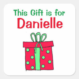 Dieses Geschenk ist für personalisierten Quadratischer Aufkleber