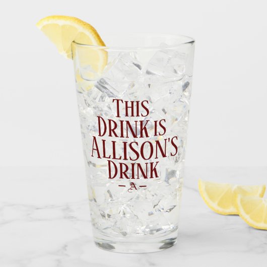 Dieses Getränk ist| Individuelle Name Erstglas Glas (Vorderseite Ice)