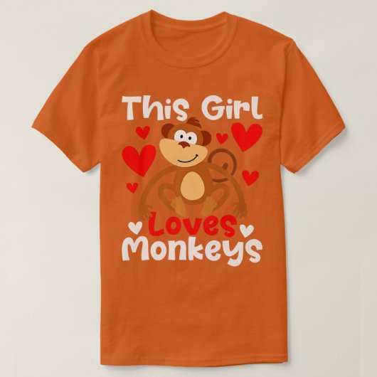 Dieses Girl Lieben Affen Safari Zoo Tier Primat T-Shirt (Design vorne)