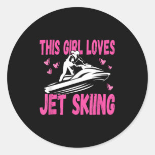Dieses Girl Lieben Jet Ski Jet Ski Girl Runder Aufkleber