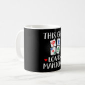 Dieses Girl Lieben Mahjong Board Games Liebhaber G Kaffeetasse (Vorderseite Links)