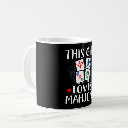 Dieses Girl Lieben Mahjong Board Games Liebhaber G Kaffeetasse (Vorderseite Links)