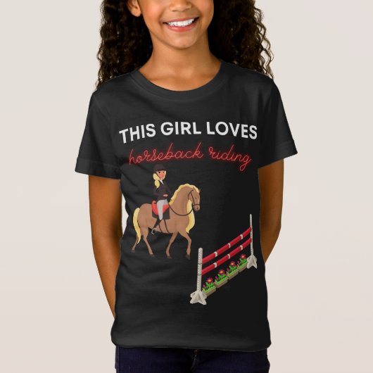 Dieses Girl Lieben Reiten T-Shirt (Vorderseite)