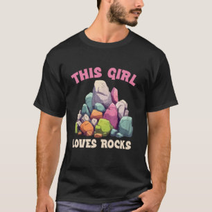 Dieses Girl Lieben Rocks Spaß Geologie Design für T-Shirt