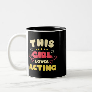 Dieses Girl Lieben Schauspiel für Schauspielerinne Zweifarbige Tasse