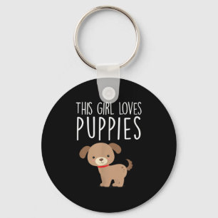 Dieses Girl-Lieben Welpen-Funny-Welpen-Hunde-Zitat Schlüsselanhänger