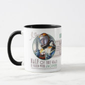 Dieses Glas ist von der Atmosphären-Tasse halb Tasse (Links)