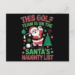 Dieses Golf-Team steht auf Santas unartiger Liste  Feiertagspostkarte