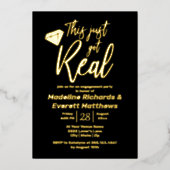 Dieses Got echter Game Engagement Party Real Gold Folieneinladung (Vorderseite)