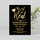 Dieses Got echter Game Engagement Party Real Gold Folieneinladung (Stehend vorne)