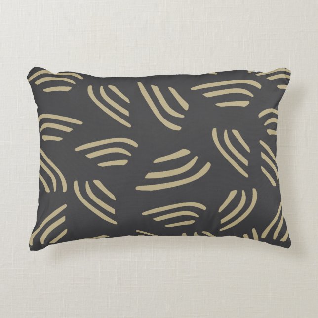 Dieses Grau mit neutralem Fleck Akzent Kissen (Vorderseite)