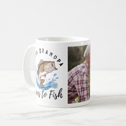 Dieses Großvater Lieben für das Foto der Bassfisch Kaffeetasse (Vorderseite Links)