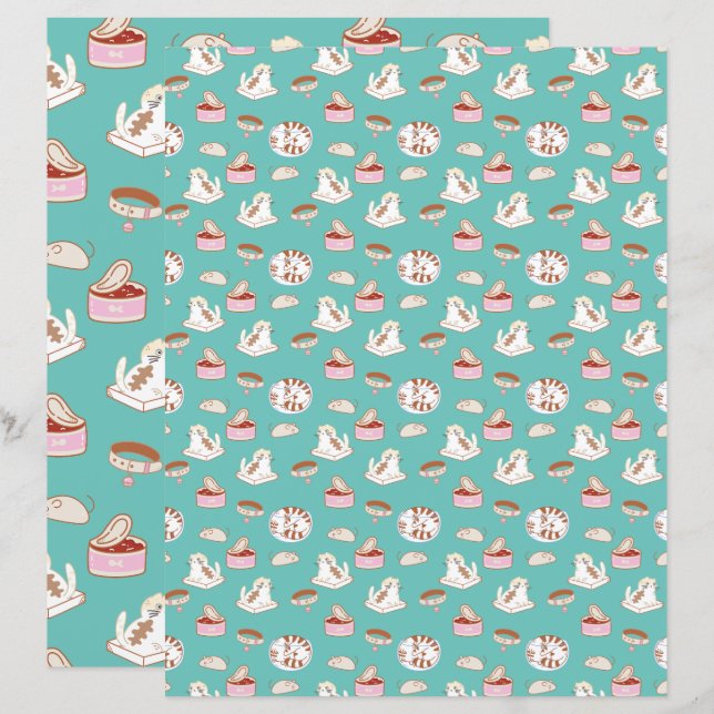 Dieses grüne Muster-Schreibpapier für Chat Life (Vorne/Hinten)