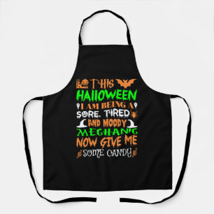 Dieses Halloween Müder Mechaniker Süßigkeiten Schürze