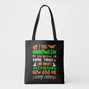 Dieses Halloween Müder Mechaniker Süßigkeiten Tasche