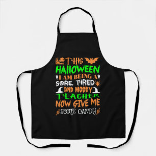 Dieses Halloween wird müde Lehrerin Candy Schürze