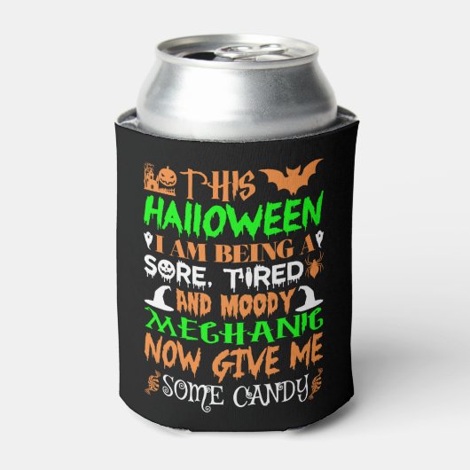 Dieses Halloween wird müde Mechanik Candy Dosenkühler (Kanne Vorderseite)