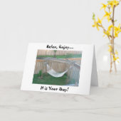 DIESES HAMMOCK WIRD SAY RELAX GENIESSEN / GLÜCKLIC KARTE (Gelbe Blume)