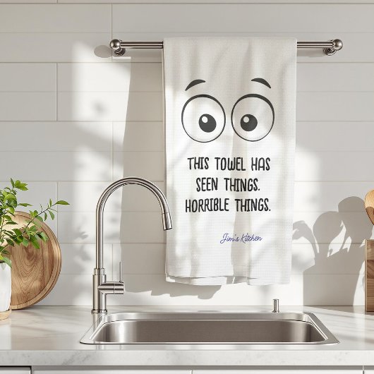 Dieses Handtuch hat die Dinge lustig gesehen