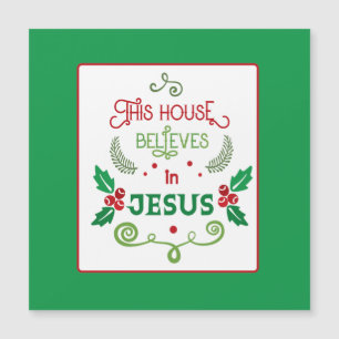 Dieses Haus glaubt an Jesus Card Magnetkarte