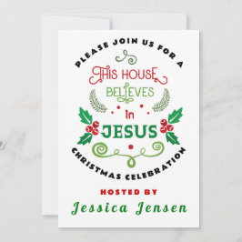 Dieses Haus glaubt an Jesus Einladung