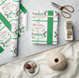 Dieses Haus glaubt an Jesus Geschenkpapier