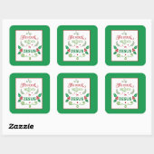 Dieses Haus glaubt an Jesus Quadratischer Aufkleber (Blatt)