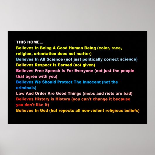 Dieses Haus glaubt Poster (Vorne)