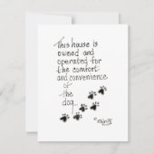 Dieses Haus ist Eigentum und wird für den Hundesch Mitteilungskarte (Vorderseite)