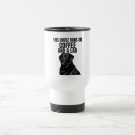 Dieses Haus läuft mit Kaffee und einem Labor Reisebecher