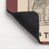 Dieses Haus mit Text- und Bilddaten-Vorlagen segne Mousepad (Ecke)