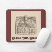 Dieses Haus mit Text- und Bilddaten-Vorlagen segne Mousepad (Mit Mouse)