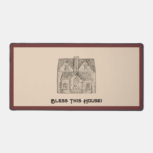 Dieses Haus mit Text- und Bilddaten-Vorlagen segne Schreibtischunterlage (Vorderseite)