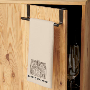 Dieses Haus mit Text- und Bildvorlage 60 x 104 seg Geschirrtuch