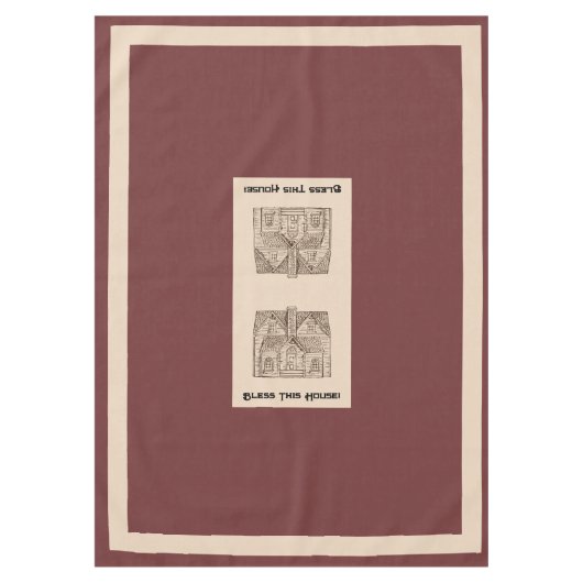 Dieses Haus mit Text- und Bildvorlage 60" x 84 seg Tischdecke (Vorderseite)