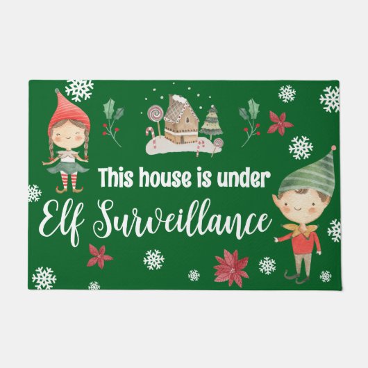 Dieses Haus steht unter der Aufsicht von Elf Weihn Fußmatte (Vorderseite)