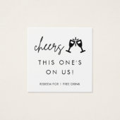 Dieses hier ist auf unseren Hochzeitsticksgetränke (Vorderseite)