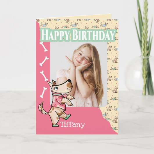 Dieses Hund Leben glücklich Geburtstag Foto Karte (Vorderseite)