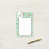 Dieses Hundeleben-Grün-Hundemuster Post-it Klebezettel (Auf Schreibtisch)