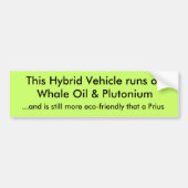 Dieses hybride Fahrzeug läuft auf Wal-Öl u. Autoaufkleber (Vorne)