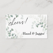 Dieses ist auf unserem eleganten Greenery Drink Ti Begleitkarte (Rückseite)