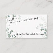 Dieses ist auf unserem eleganten Greenery Drink Ti Begleitkarte (Vorderseite)