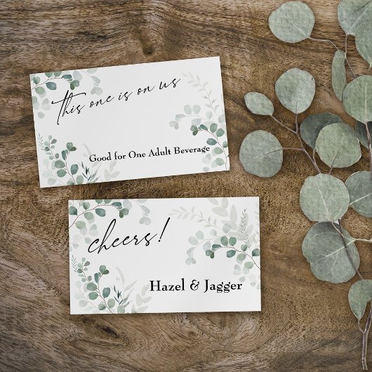 Dieses ist auf unserem eleganten Greenery Drink Ti Begleitkarte