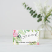 Dieses ist auf US-Script & Blume Drink Ticket Begleitkarte (Stehend Vorderseite)